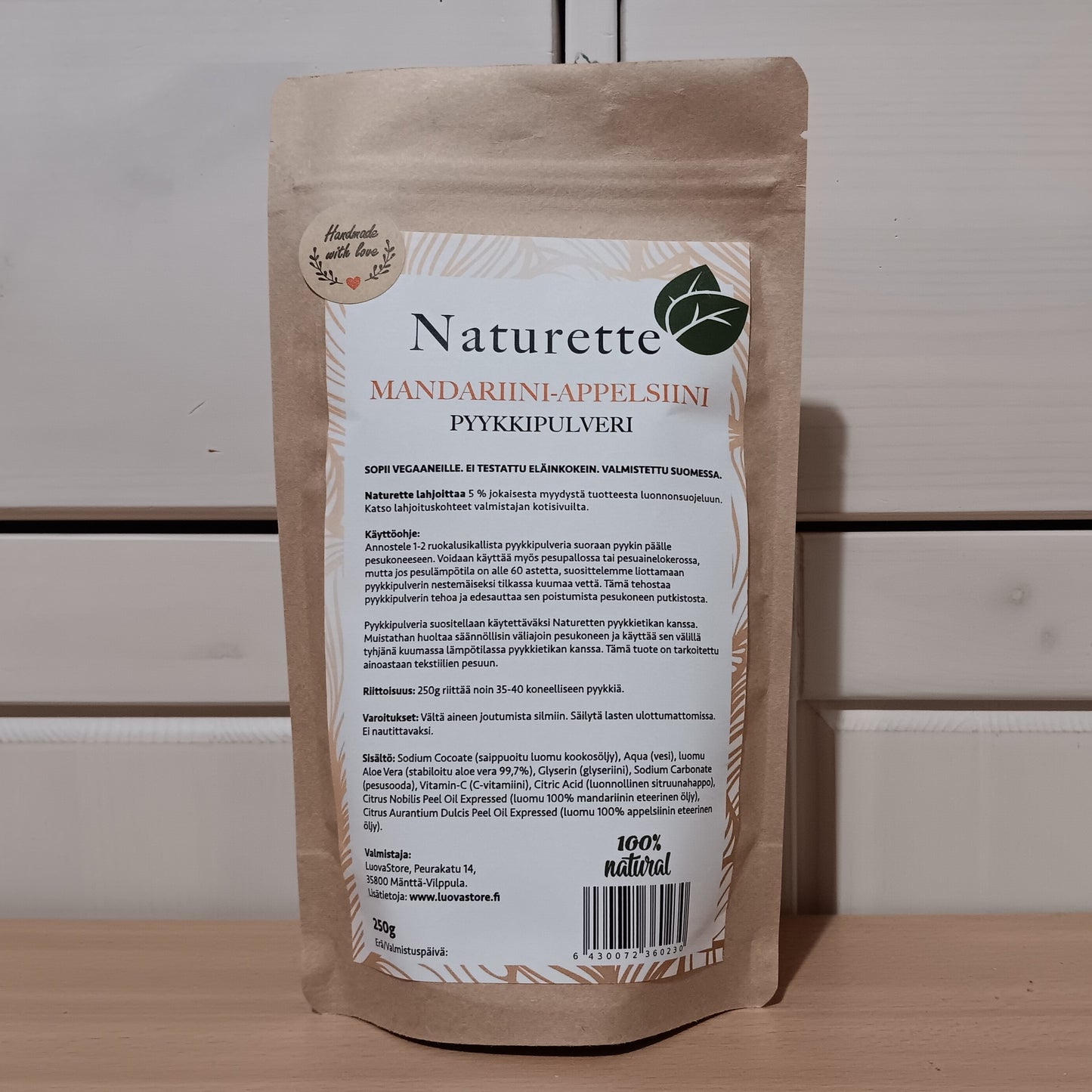Naturette pyykkipulveri mandariini-appelsiini, vegaaninen tuote