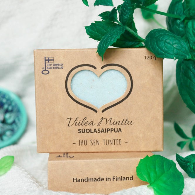 Carita Cosmetiikka Viileä minttu suolasaippua, vegaaninen tuote - Pieni punainen tupa