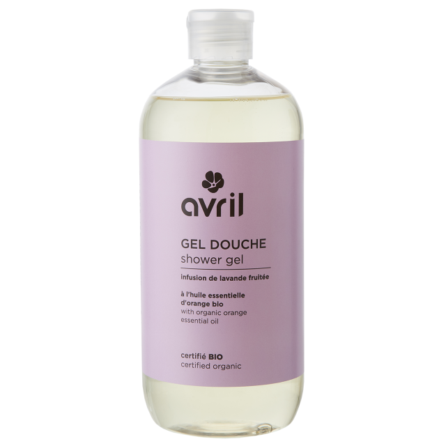 Avril organic laventeli-appelsiini suihkugeeli 500ml, vegaaninen tuote